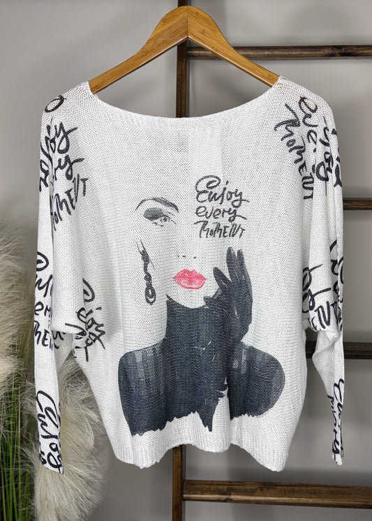 Elida Knit Printed Sweater