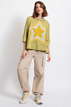 Load image into Gallery viewer, Matcha Star Washed Top
