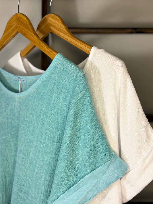 Vittoria Linen Tunic Top