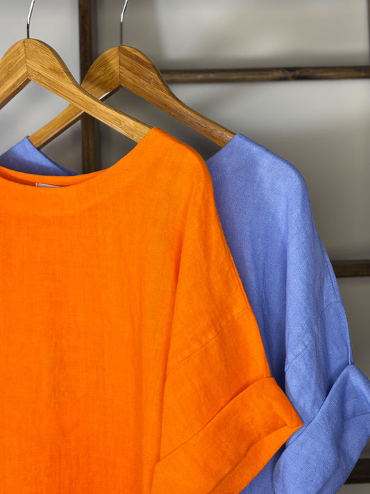 Clelia Linen Tunic Top