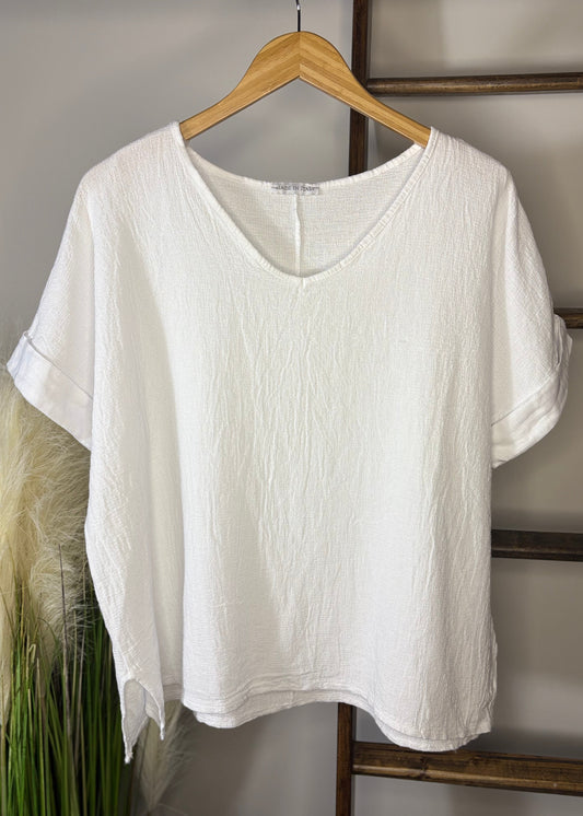 Vittoria Linen Tunic Top