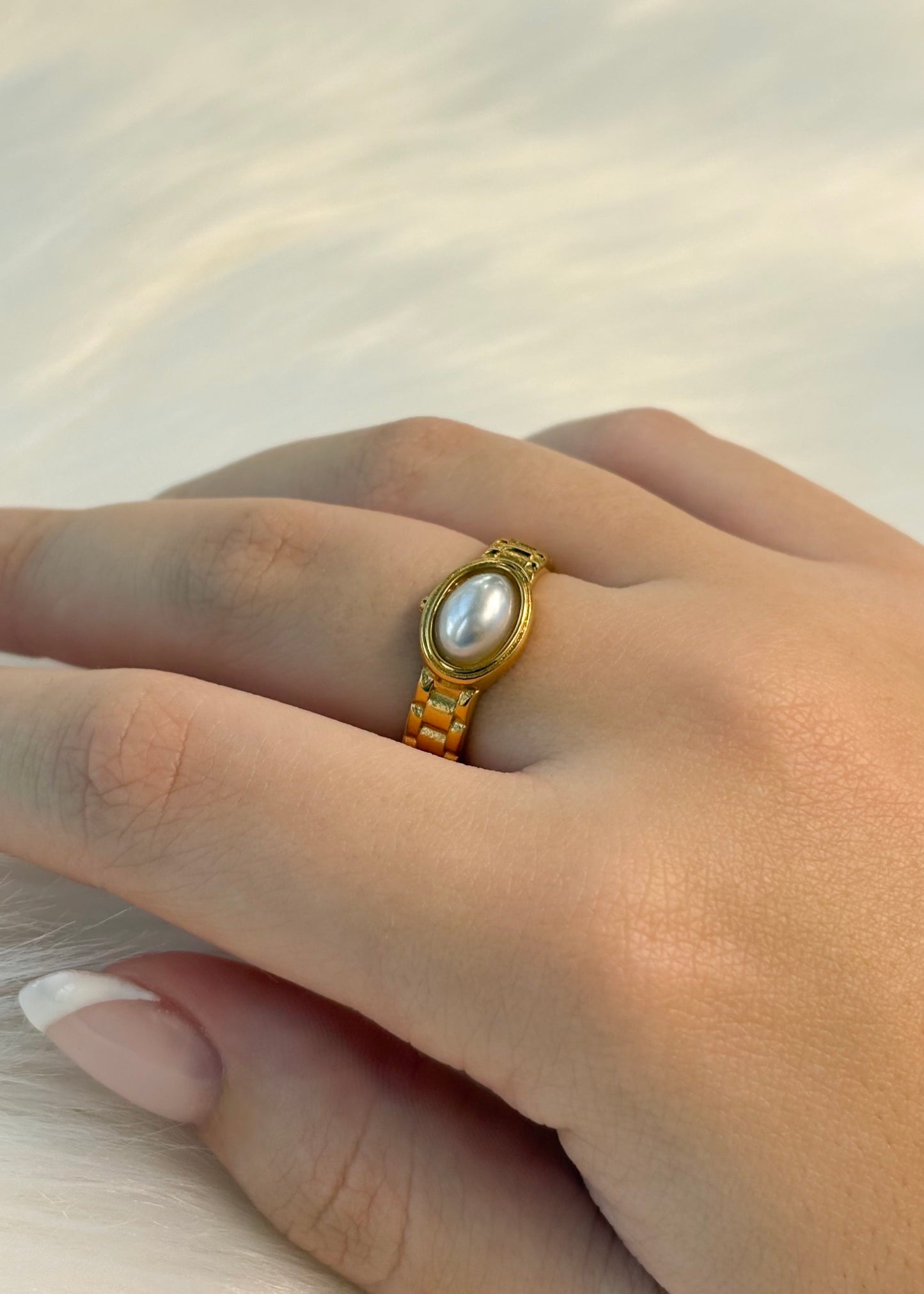 Bertille Pearl Watch Ring