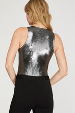 Load image into Gallery viewer, Metallic lined bodysuit
