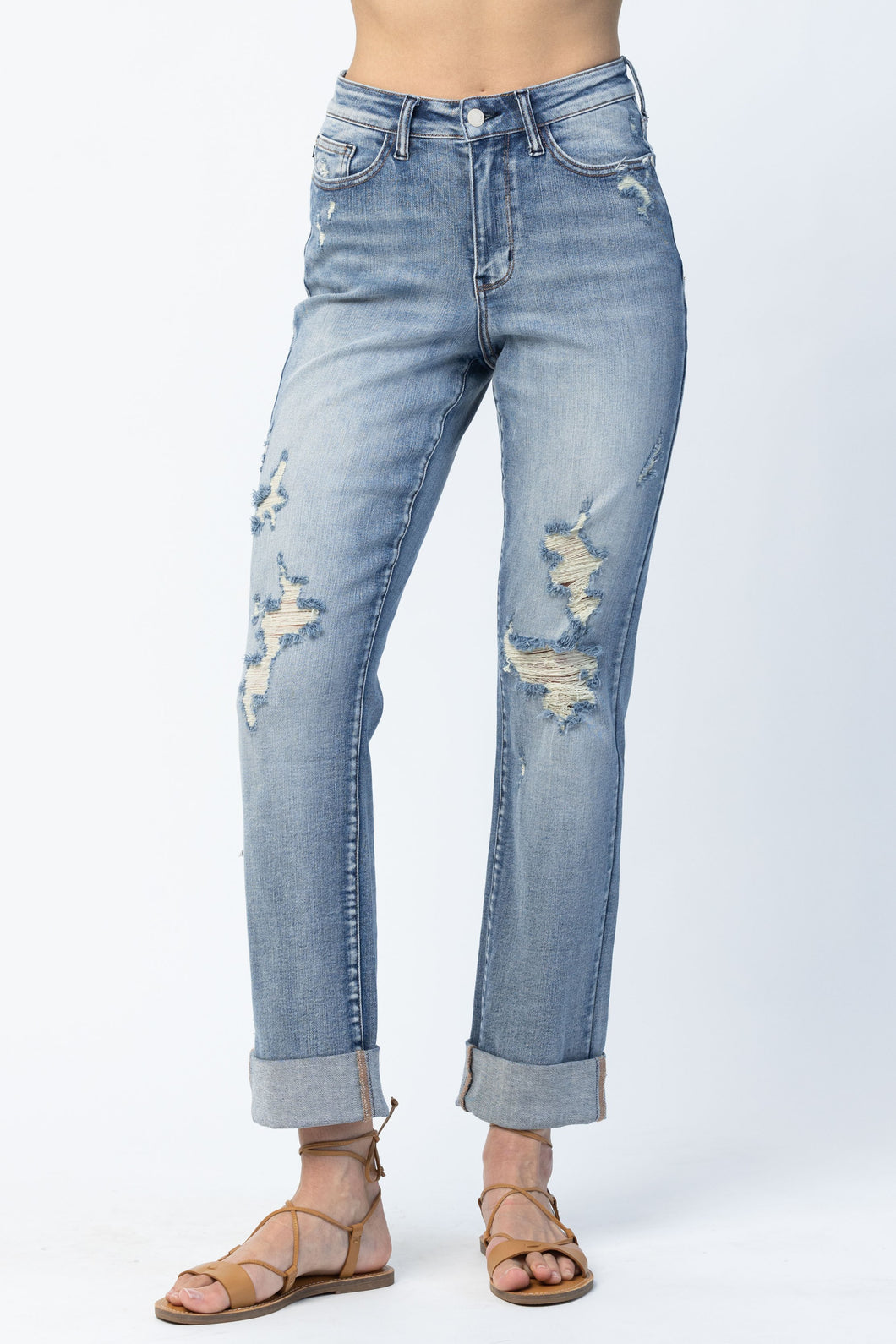 W&P Cuffed Mom Jeans