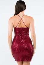 Load image into Gallery viewer, Sequined Cut Out Dress
