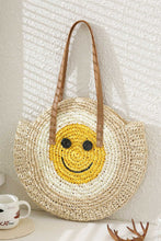 Load image into Gallery viewer, Woven Straw Smile Tote
