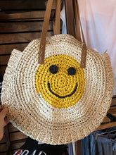 Load image into Gallery viewer, Woven Straw Smile Tote
